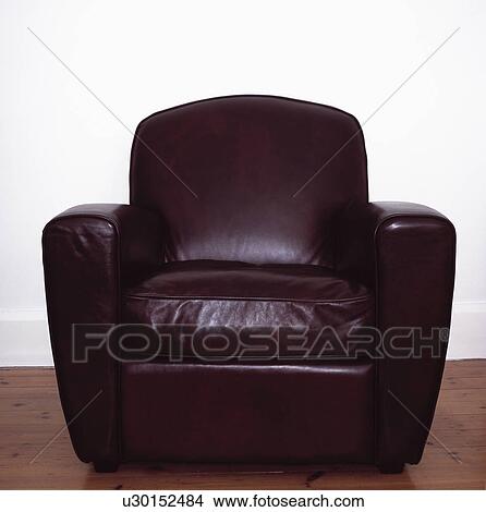 Modern brown leather armchair View Large Photo Image Picture - Modern brown leather armchair. Fotosearch