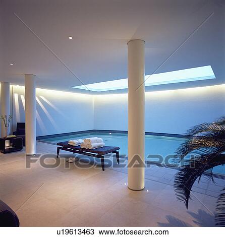 Modern indoor swimming-pool View Large Photo Image Stock Image - Modern indoor swimming-pool. Fotosearch