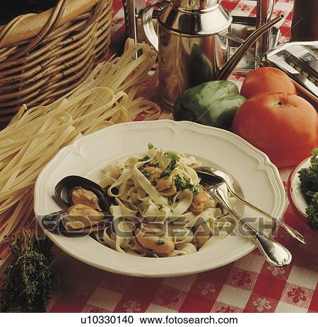 pasta, mussel, food View Large Photo Image Stock Image - pasta, mussel, food. Fotosearch