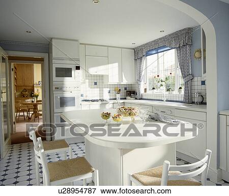 pastel, interior, view, blue, breakfastbar, diningrooms View Large Photo Image Stock Photo - pastel, interior, view, blue, breakfastbar, diningrooms. Fotosearch