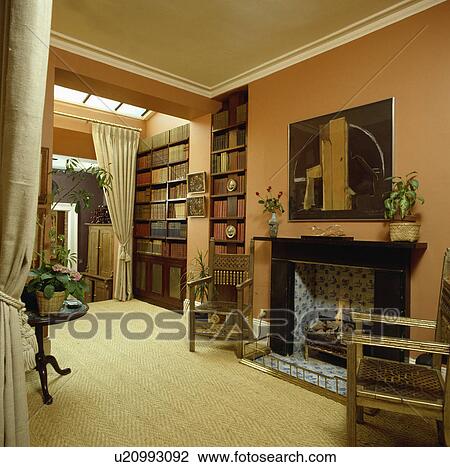 Stock Image - sisal, interior, picture, shelving, shelf, carpet. Fotosearch
