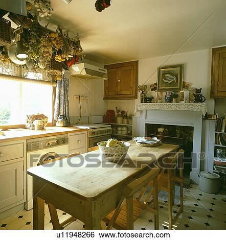traditional, cottage, kitchens, furniture, interiors View Large Photo Image Stock Photograph - traditional, cottage, kitchens, furniture, interiors. Fotosearch