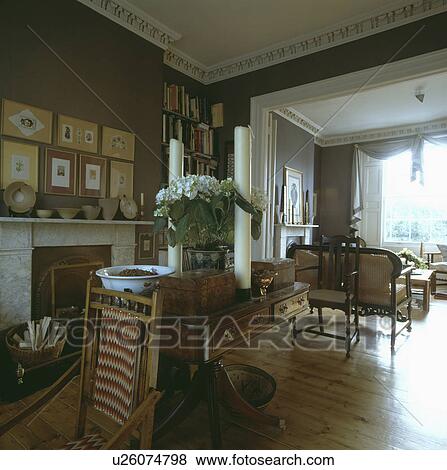 Traditional town living room with wooden flooring View Large Photo Image Stock Photo - Traditional town living room with wooden flooring. Fotosearch