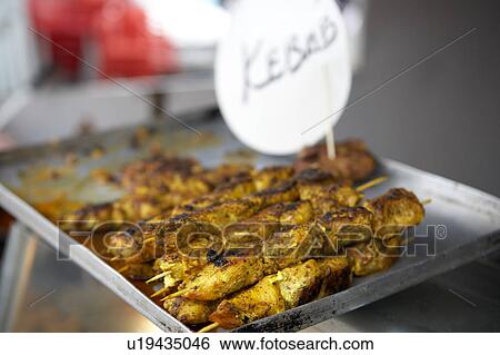 Stock Photograph - Chicken Kebabs. Fotosearch