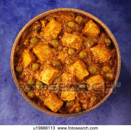 Stock Image - Matar Paneer Curry. Fotosearch