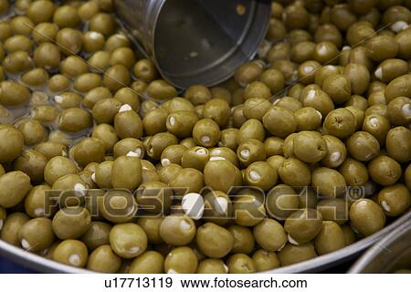 Olives - stuffed with garlic View Large Photo Image Stock Photo - Olives - stuffed with garlic. Fotosearch
