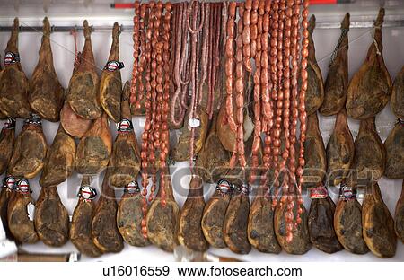Stock Photo - Serrano Ham & Chorizo. Fotosearch