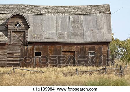 Picture -  abandoned old barn in scenic homestead farm old. Fotosearch