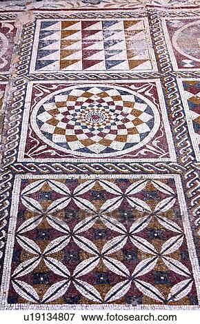 abstract art ancient mosaics roman villa silini View Large Photo Image Stock Photo - abstract art ancient mosaics roman villa silini . Fotosearch