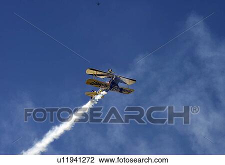 Stock Image -  air show aircraft prop airplane in flight air i. Fotosearch
