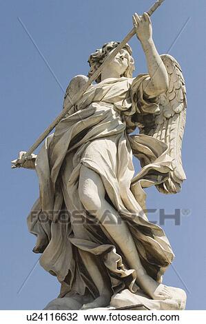 Stock Image -  angel archangel sant angelo castle rome statue. Fotosearch