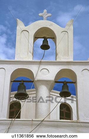 Stock Photograph -  arched bell tower windows greek orthodox church. Fotosearch