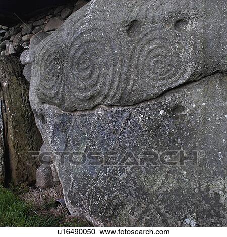 art kerbstone rear newgrange View Large Photo Image Stock Image - art kerbstone rear newgrange . Fotosearch