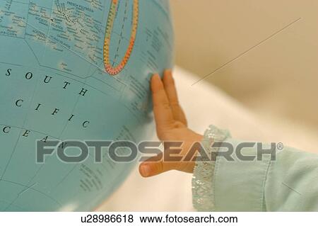 Stock Photo -  baby globe hand child person kid 01 year body. Fotosearch