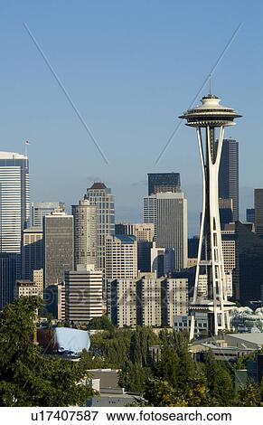 Stock Photo -  background beauty beautiful skyline seattle mt. Fotosearch