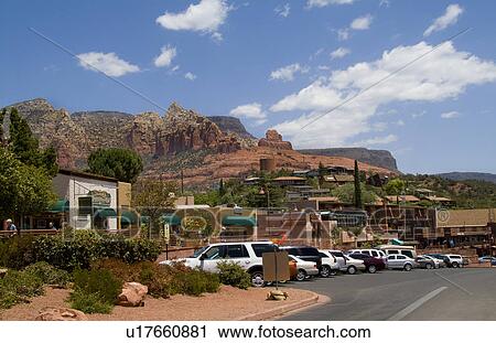 Stock Image -  background sedona arizona usa downtown beautiful. Fotosearch