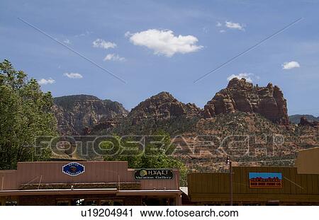 Stock Image -  background sedona arizona usa downtown beautiful. Fotosearch