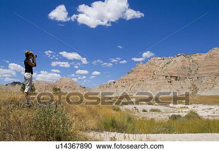 Stock Image -  badlands south dakota rugged mounts dry rocky. Fotosearch