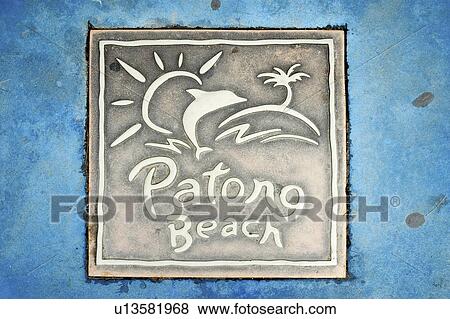 Stock Photo -  beach logo sign boardwalk patong phuket thailand. Fotosearch