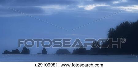Stock Image -  beach nature sea stacks off mora olympic park . Fotosearch