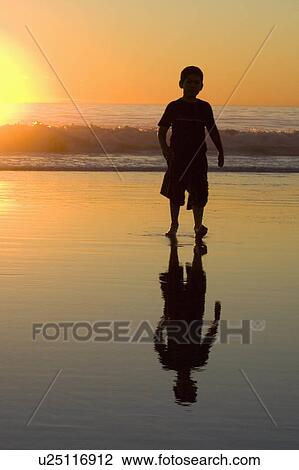 Stock Image -  beach water people pattern person reflection . Fotosearch