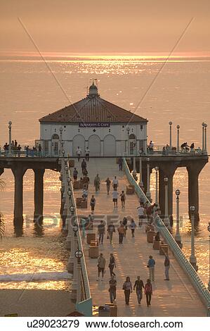 Stock Photo -  beach water silhouette manhattan pier smoky . Fotosearch