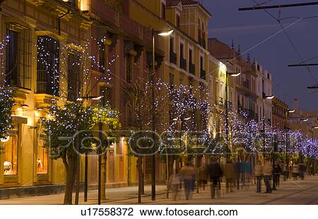 beautiful night time exposure seville, spain View Large Photo Image Stock Image - beautiful night time exposure seville, spain. Fotosearch