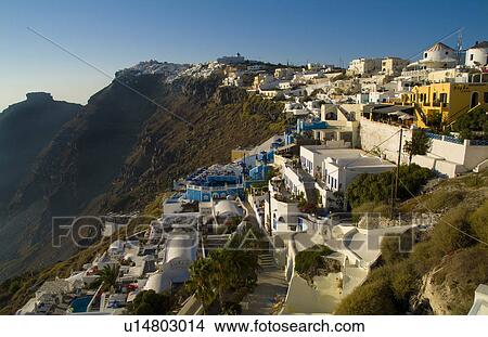 beauty santorini greece beautiful white mountain View Large Photo Image Picture - beauty santorini greece beautiful white mountain . Fotosearch