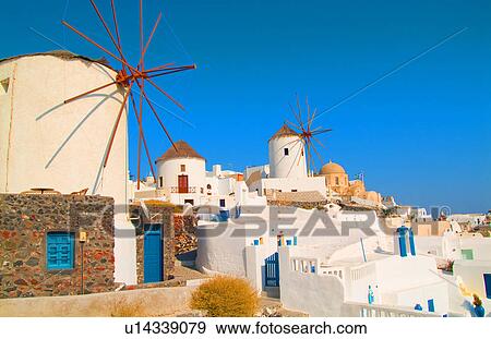 Stock Photo -  beauty santorini greece beautiful white mountain . Fotosearch