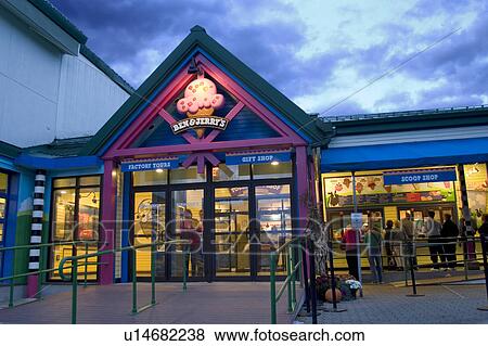 ben jerrys scoop shop in waterbury vt this main View Large Photo Image Stock Photo - ben jerrys scoop shop in waterbury vt this main. Fotosearch