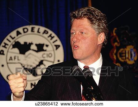 Stock Image -  bill clinton democratic candidate 1992 . Fotosearch