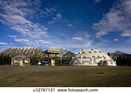 Stock Image -  business deserted gas station between anchorage . Fotosearch