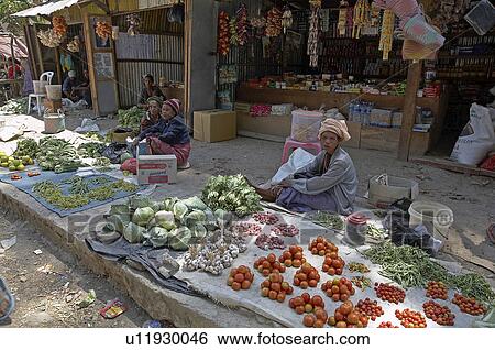 Stock Photograph -  business timor leste vegetable market in aileu. Fotosearch