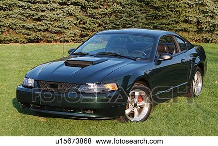 Stock Photo -  car ford mustang bullitt emlems removed v8 auto. Fotosearch