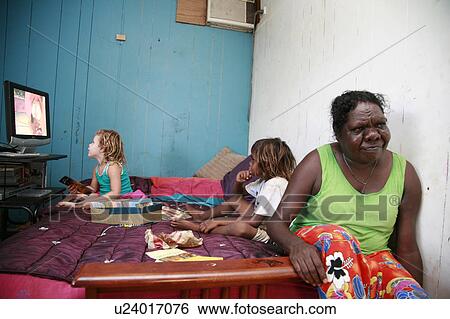children australia watching tv in aborigine View Large Photo Image Stock Photograph - children australia watching tv in aborigine . Fotosearch