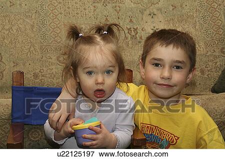 Stock Photo -  children brother sister kids mr pals buddy kids . Fotosearch