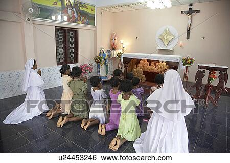 children india nuns girls prayer mary matha bala View Large Photo Image Stock Photograph - children india nuns girls prayer mary matha bala . Fotosearch