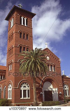 Stock Photo -  church louisiana cathedral immaculate conception. Fotosearch