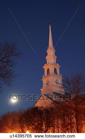 church moon keene new hampshire abbey basilica View Large Photo Image Stock Photography - church moon keene new hampshire abbey basilica. Fotosearch