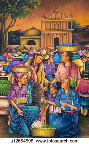 close up artist painting in market guatemala day View Large Photo Image Stock Photo - close up artist painting in market guatemala day. Fotosearch