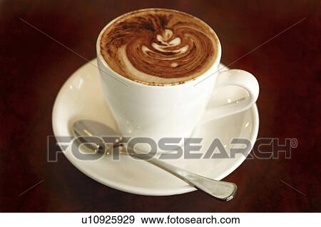 coffee mug spoon saucer beverage cappuccino brew View Large Photo Image Stock Photo - coffee mug spoon saucer beverage cappuccino brew. Fotosearch