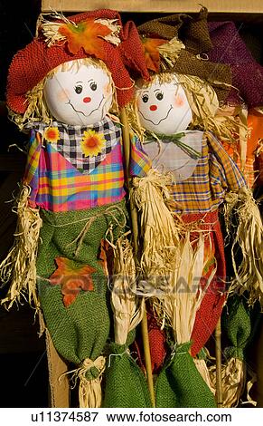 colorful dolls scarecrow straw View Large Photo Image Stock Photo - colorful dolls scarecrow straw . Fotosearch