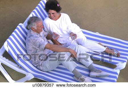 couple senior retired cruise relaxing together View Large Photo Image Stock Photo - couple senior retired cruise relaxing together . Fotosearch