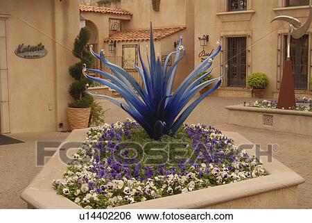 Stock Photograph -  courtyard in arts crafts village sedona az . Fotosearch