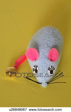 Stock Photo -  design cat beauty blue toy mouse filled catnip. Fotosearch