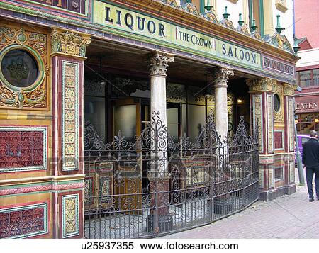 Stock Photography -  design crown pub saloon belfast ireland northern . Fotosearch
