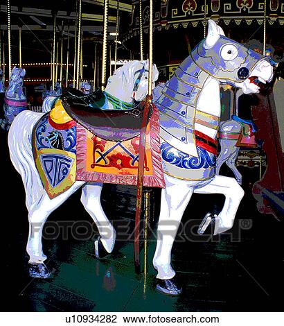 Stock Image -  design fitness horse children wooden amusement . Fotosearch