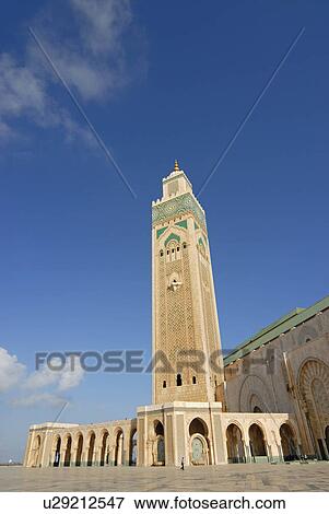Stock Photo -  design frame construction hassan mosque in casa . Fotosearch