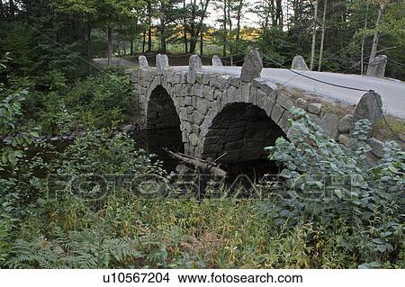 Picture -  design frame construction stone arch bridge new. Fotosearch