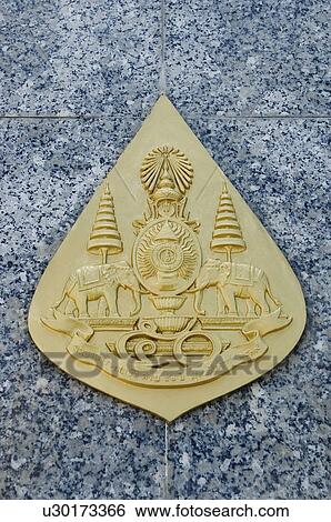 Stock Photograph -  design logo thailand royal emblem in front thai. Fotosearch